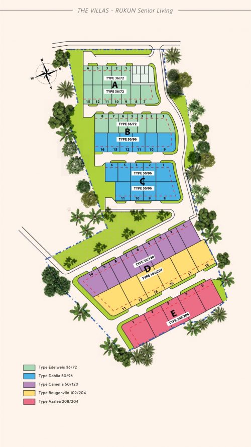Siteplan The Villas – Rukun Senior Living Sentul